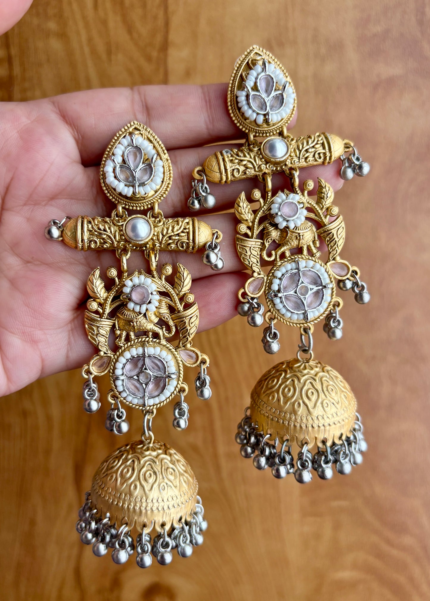 Brass Dual Tone Jhumka