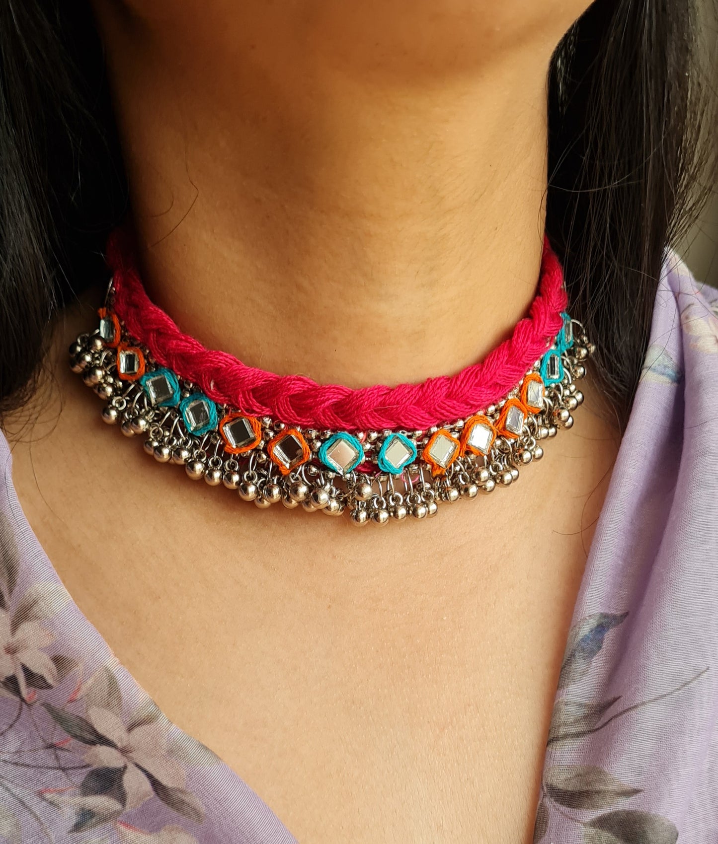 Mirror Multicolour Choker