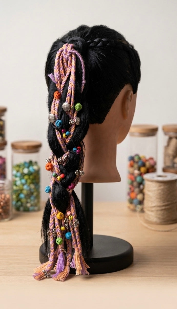 Lavender hair strings