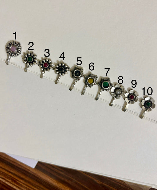 Flower Clipon Nose pin