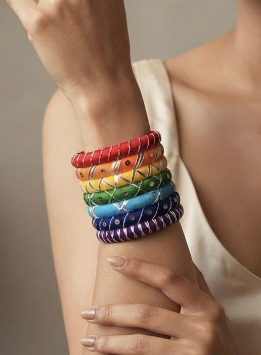 Rainbow Small Bangles set
