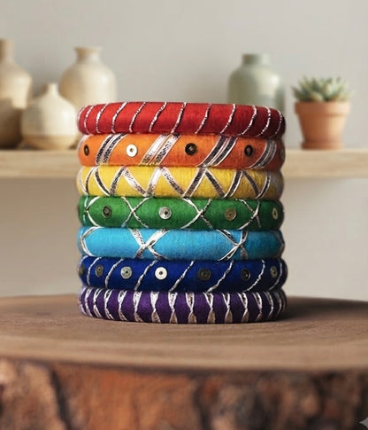 Rainbow Small Bangles set