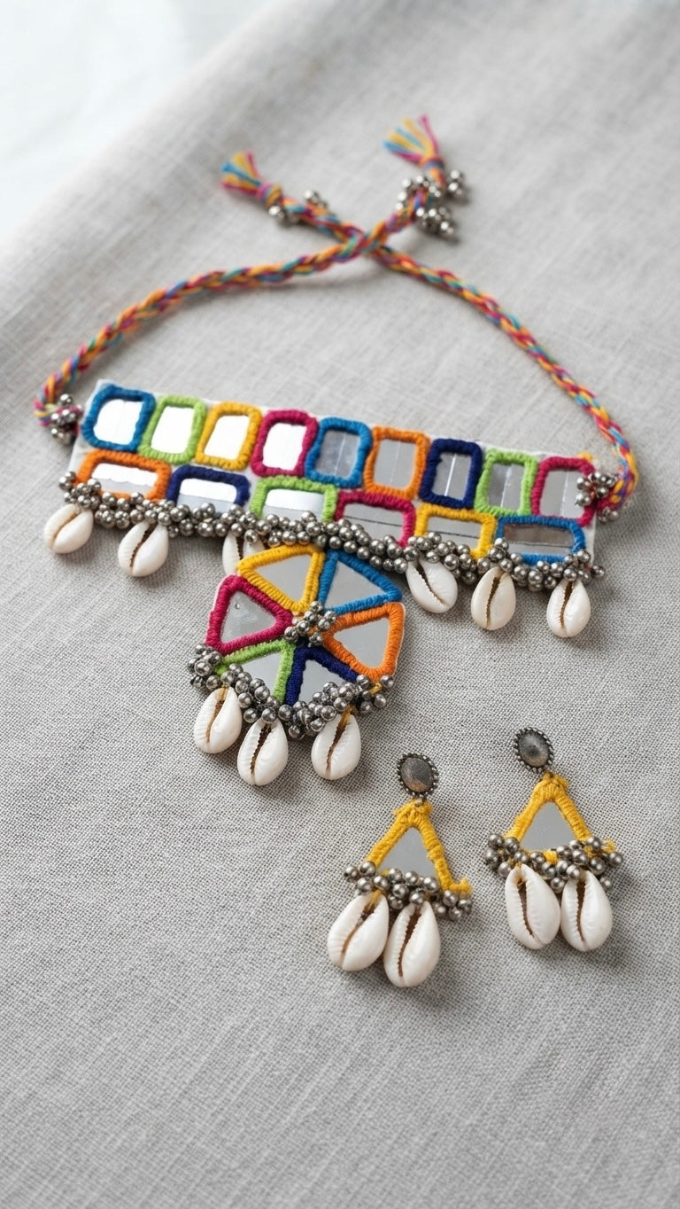Rainbow Shell Choker Set