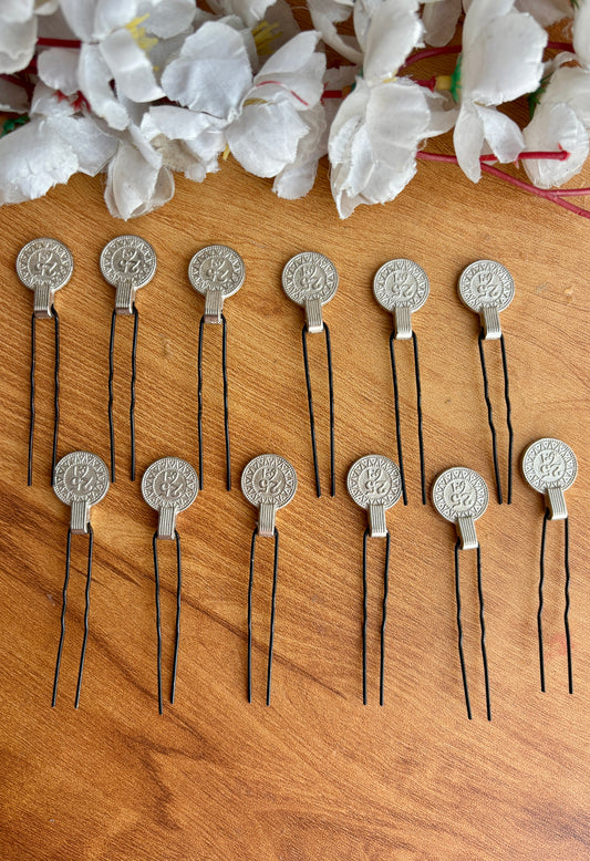 Coin Hair Pins