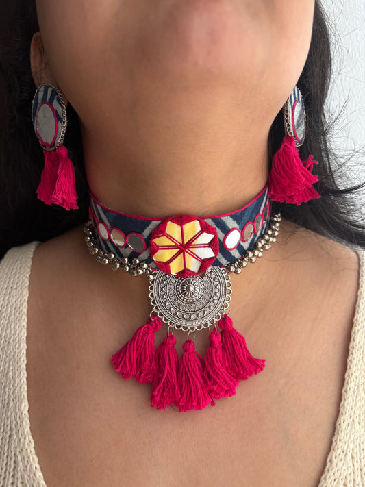 Indigo Choker Set