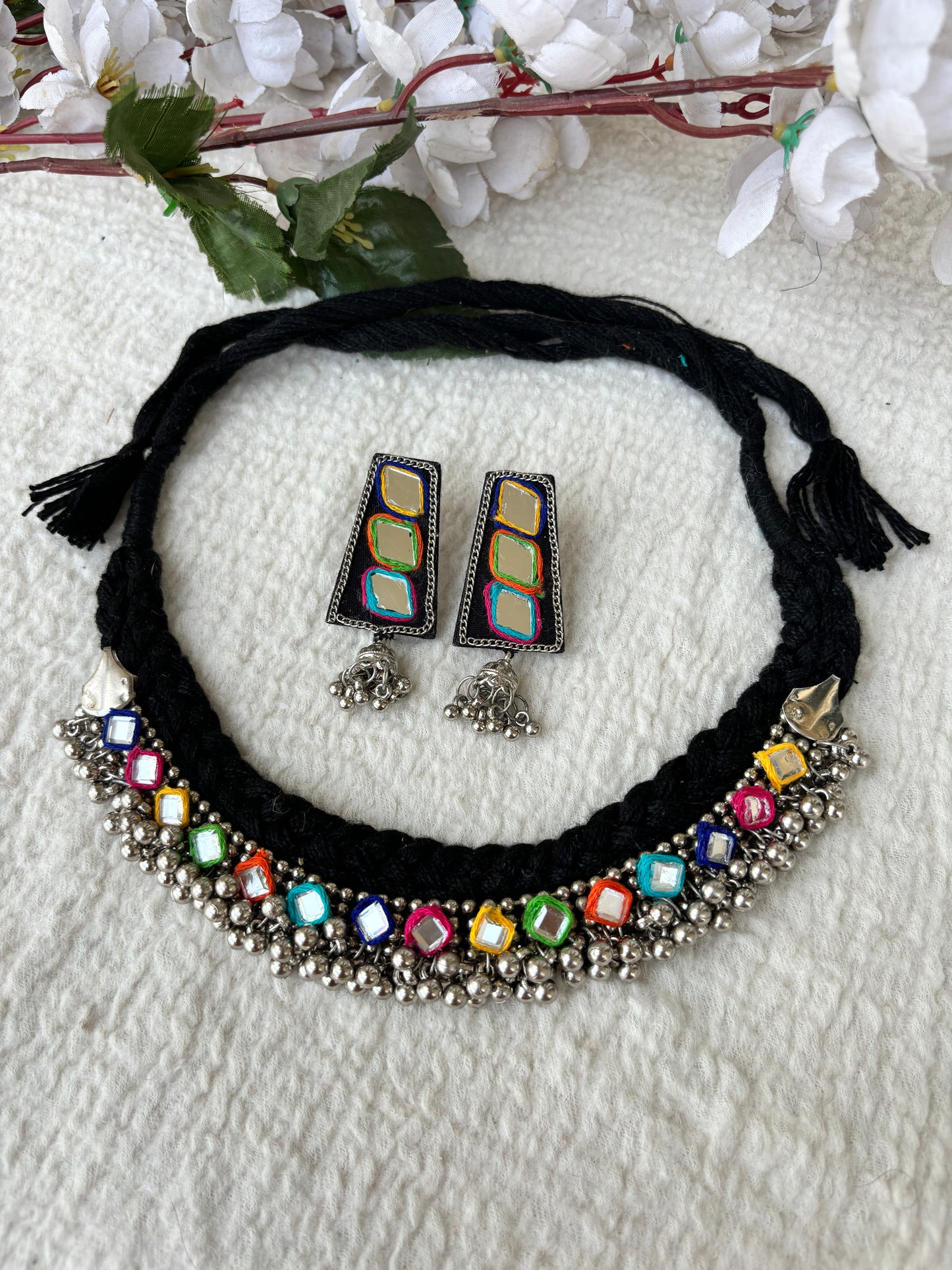 Mirror Multicolour choker Set