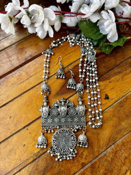 Jhumki Long Necklace Set