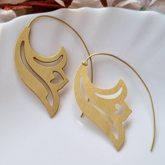 Lavender Flower Hoops