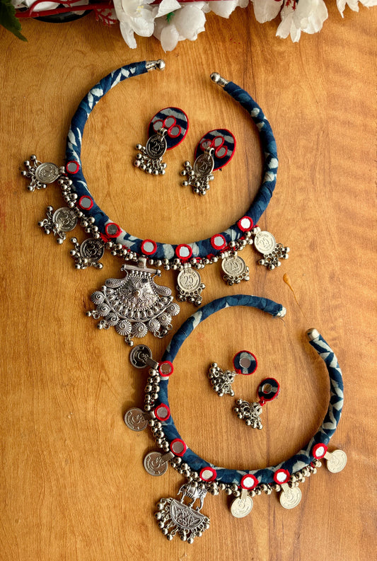 Maa-Beti Indigo Combo Set