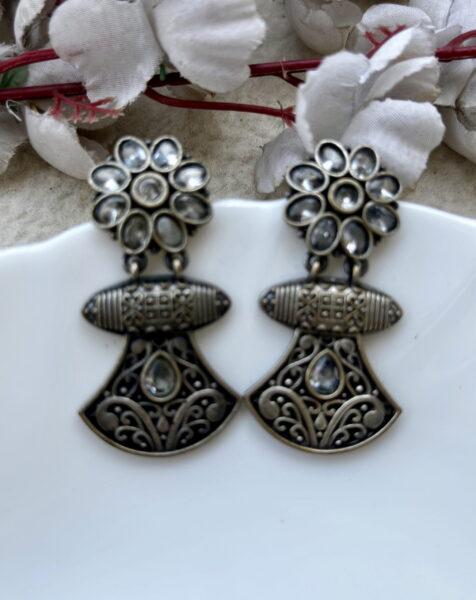 White Flower Danglers