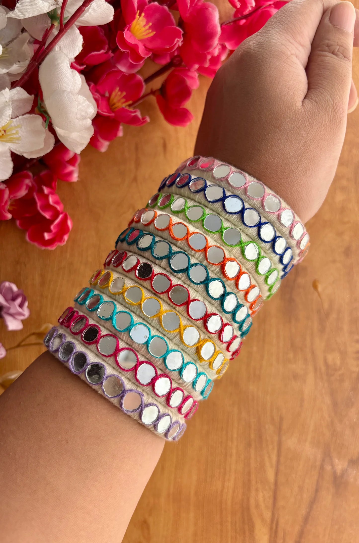 White Sheesh Bangles
