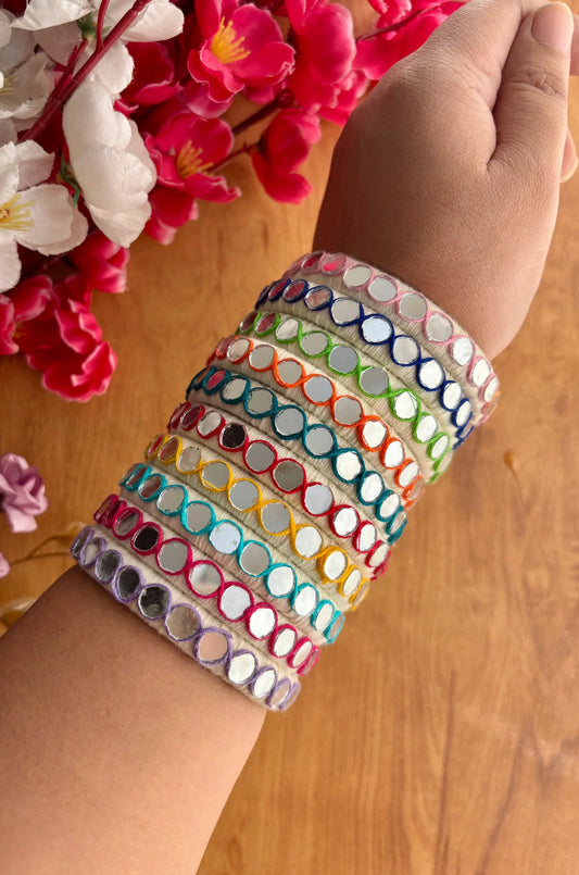 White Sheesh Bangles